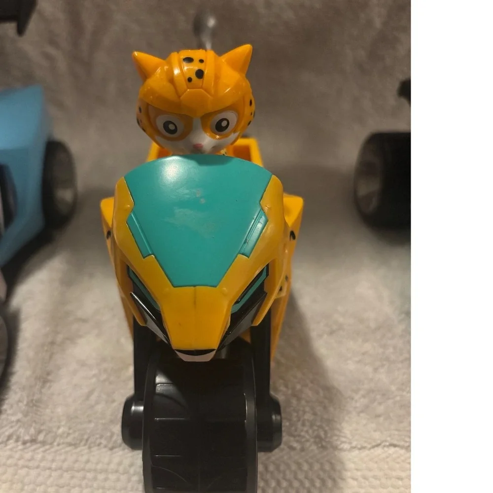 Paw Patrol Cat Pack HTF Wild Leo Shade Transforming Vehicle Figure Lot of 3